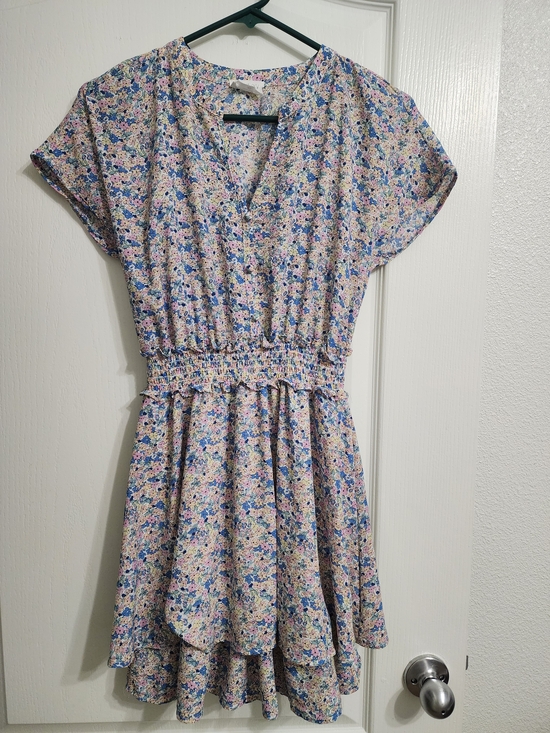 Sienna Sky Dresses & Skirts - Sienna Sky Pink and Blue Floral High-Low Dress